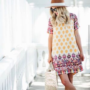 Anthropologie swing dress with slip!